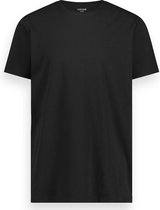 LEBASQ - Miles' T-shirt voor heren - 3 pack - met Crew Neck - Extra lang - Geschikt als Ondershirt - Zwart - XL - Katoen