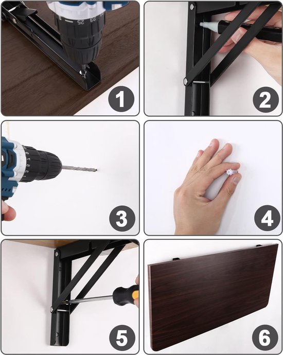 Console pliante professionnelle, robuste, table pliante, murale