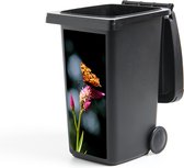 Autocollant pour conteneur Papillon - Fleurs - Insectes - 38x80 cm - Autocollant Kliko