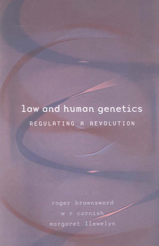 Law And Human Genetics - cover