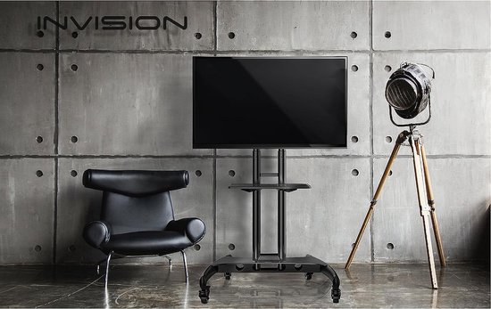 Invision Support TV sur Pied 32-75 Écran, Chariot Meuble TV à