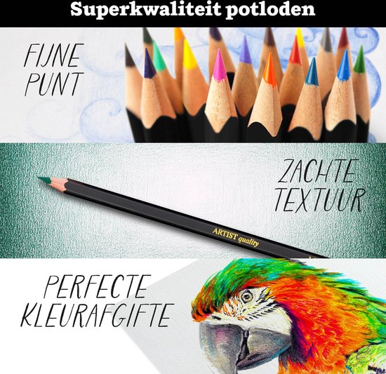 Craft Sensations Professionele Kleurpotloden Koffer 68-Delig - Kleurpotloden Voor Volwassenen - Hoogwaardige Pigmenten - Stijlvolle Opbergkoffer - Fijne Punt - Zachte Textuur - Perfecte Kleurafgifte - Cadeau Voor Tekenliefhebbers