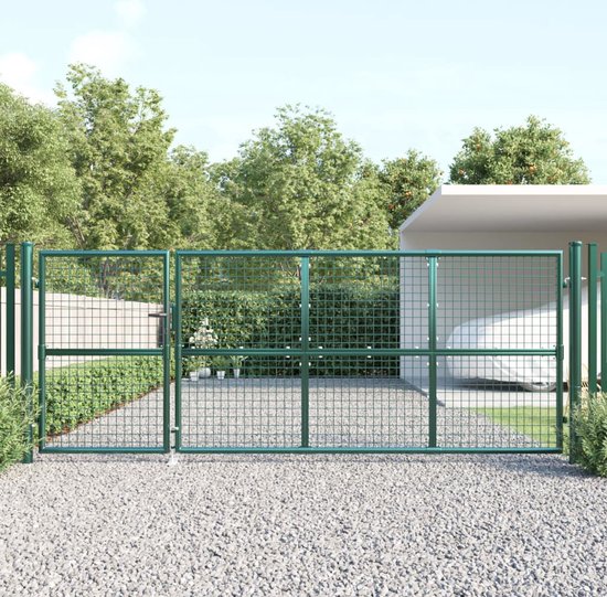 piramide Premisse middelen vidaXL Tuinpoort 350x175 cm gaas en gegalvaniseerd staal groen | bol.com