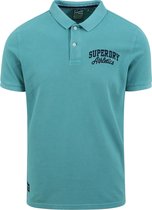 Superdry - Classic Pique Polo Superstate Blauw - Modern-fit - Heren Poloshirt Maat M