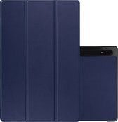Hoesje Geschikt voor Samsung Galaxy Tab S9 Ultra Hoesje Case Hard Cover Hoes Book Case Met Uitsparing Geschikt voor S Pen - Donkerblauw