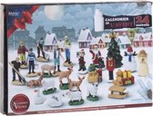 Adventskalender Kerst - Kerstdorp accessoires en decoratie - 24 Cadeaus - Geschenkdoos - Kerst Cadeau - Kerstboom – Sneeuwpop