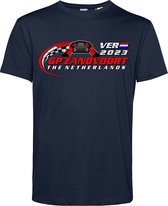T-shirt Stuur VER 2023 GP Zandvoort | Formule 1 fan | Max Verstappen / Red Bull racing supporter | Navy | maat 3XL