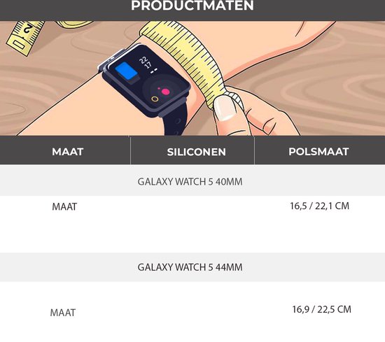 Strap-it Samsung Galaxy Watch 5 - Bracelet silicone 40mm (blanc) - Bracelet silicone Galaxy Watch 5 40 mm - Incl. protection d'écran protecteur d'écran - Protecteur d'étui de protection d'étui - Étui rigide transparent à couverture complète