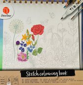 DécoTime schets-kleurboek - ''Varia'' - Kleurboek voor volwassen - Kleurboek voor volwassenen - Schetsboek - Knutselen voor meisjes - Kleurbek meisjes