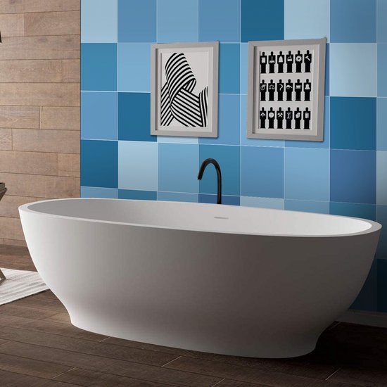 Ulticool Décoration Stickers carrelages - Blauw Clair Couleurs Bleu - 15x15 cm - 15 pièces