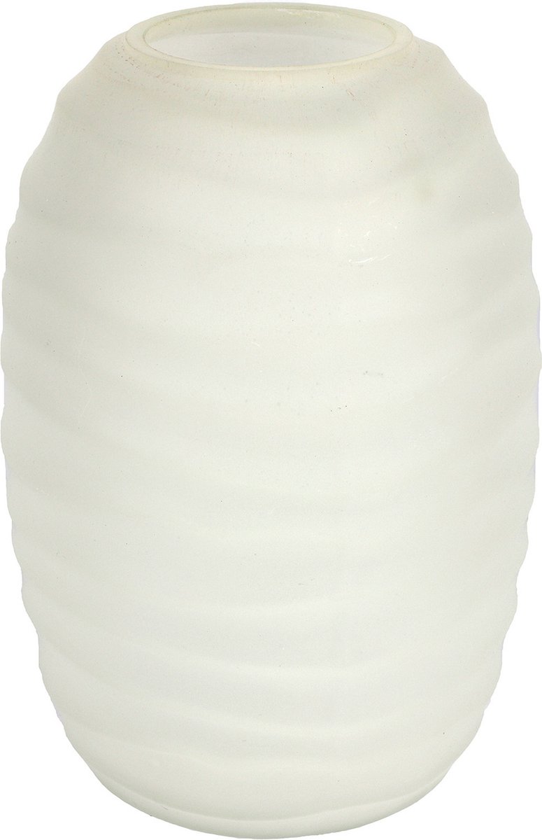 Countryfield Bloemenvaas Evita - ivoor wit - mat glas - 15 x 22 cm