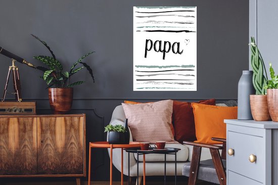 Muurstickers - Sticker Folie - Quotes - Papa - Spreuken - Vader - 60x80 cm - Plakfolie - Muurstickers Kinderkamer - Zelfklevend Behang - Vaderdag cadeautje - Cadeau voor vader en papa - Zelfklevend behangpapier - Stickerfolie