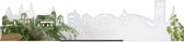 Standing Skyline Hoensbroek Spiegel - 60 cm - Woondecoratie design - Decoratie om neer te zetten en om op te hangen - Meer steden beschikbaar - Cadeau voor hem - Cadeau voor haar - Jubileum - Verjaardag - Housewarming - Interieur - WoodWideCities
