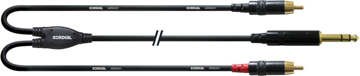 Cordial Insertkabel Cinch 1,5m Rean stekker CFY 1.5 VCC - Invoerkabel