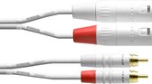 Cordial 2 x RCA/2 x XLR, 6 m 6m 2 x RCA 2 x XLR (3-pin) Wit audio kabel