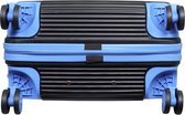 Reiskoffer - Koffer met TSA slot - Reiskoffer op wielen - Stevig ABS - 99 Liter - Santorini - Zwart / Blauw - Travelsuitcase - L