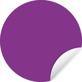 WallCircle - Muurstickers - Behangcirkel - Paars - Kleuren - Effen - ⌀ 120 cm - Muurcirkel - Zelfklevend - Ronde Behangsticker XXL