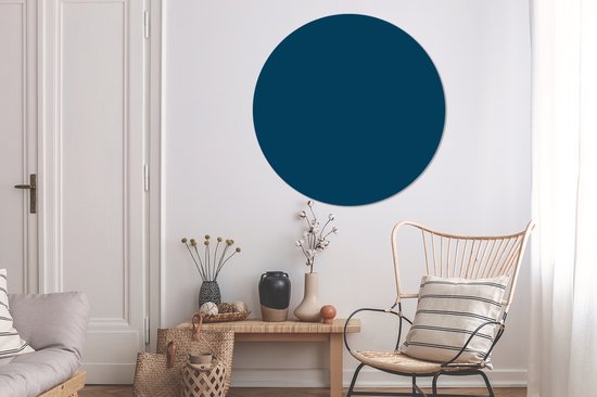 WallCircle - Stickers muraux - Cercle de papier peint - Indigo - Palette - Couleurs - ⌀ 140 cm - Cercle mural - Autocollant - Autocollant papier peint rond