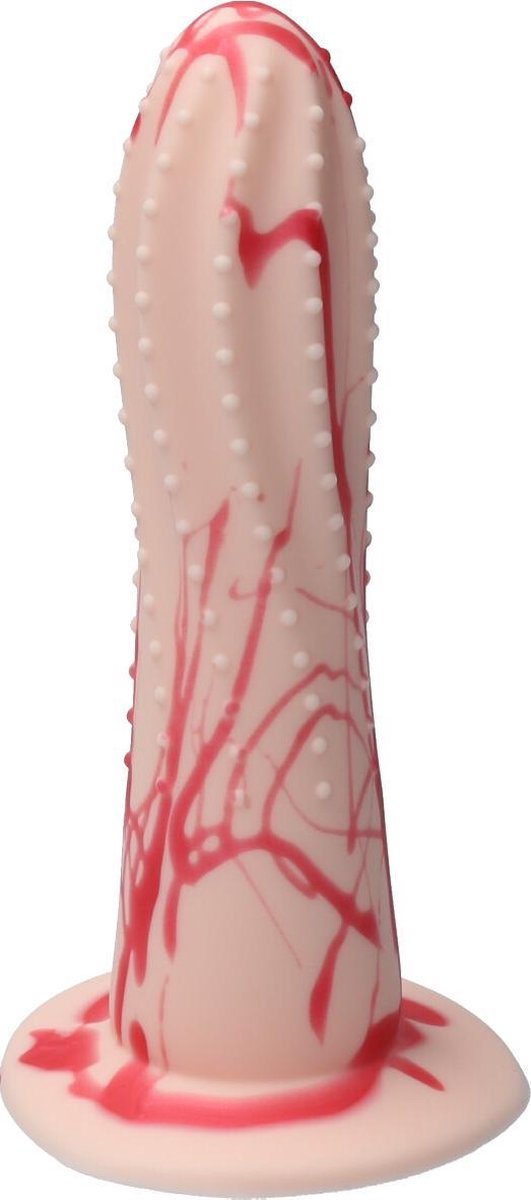 Goedkoopste Ylva & Dite - Prickly Pear - Siliconen dildo - Made in Holland - Pastel Oranje / Perzik Rood Metallic