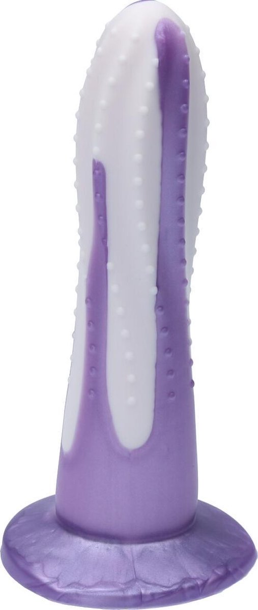 Goedkoopste Ylva & Dite - Prickly Pear - Siliconen Dildo met zuignap - Made in Holland - Pastel Violet / Violet Metallic