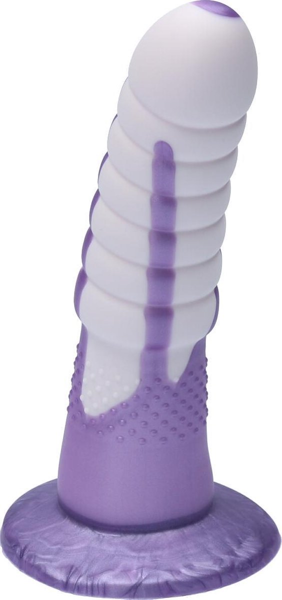 Goedkoopste Ylva & Dite - Aria - Siliconen Anale/Vaginale Dildo - Made in Holland - Pastel Violet / Violet Metallic
