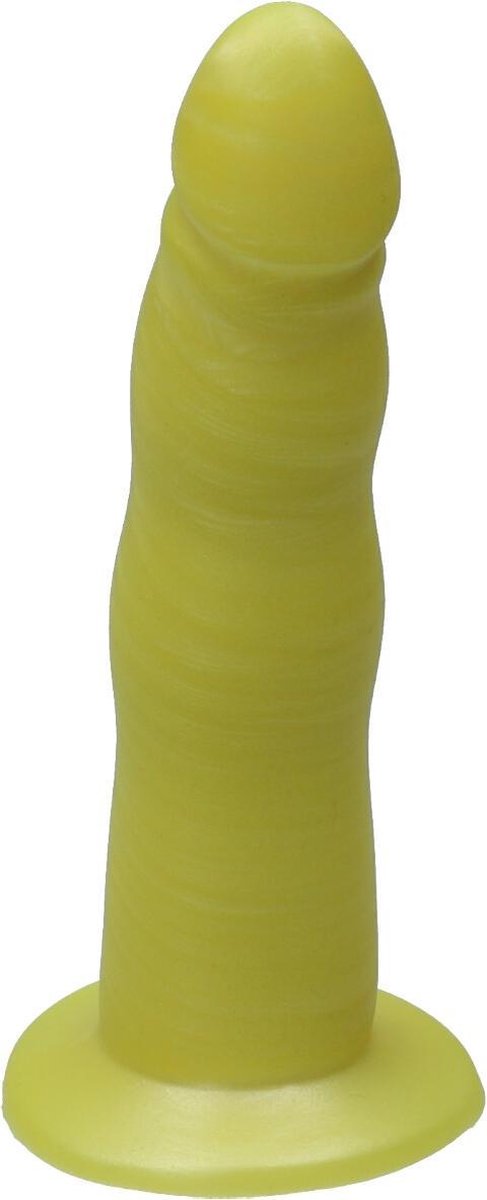 Goedkoopste Ylva & Dite - Anteros - Realistische Siliconen dildo met zuignap - Voor mannen, vrouwen of samen - Handgemaakt in Holland - Citroen Geel