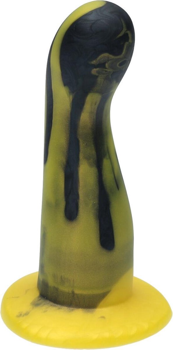Goedkoopste Ylva & Dite - Leda - Siliconen G-spot / Prostaat dildo - Made in Holland - Zwart Metallic / Flash Gold