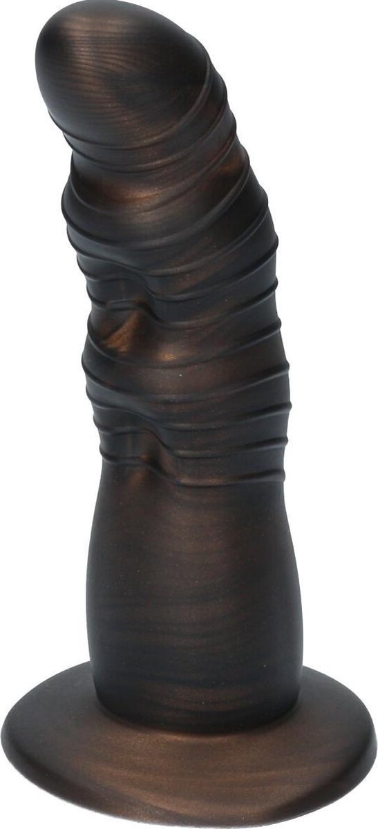 Goedkoopste Ylva & Dite - Rhea - Siliconen Dildo met zuignap - Made in Holland - Kastanje Bruin Metallic
