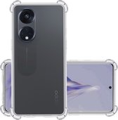 Hoes Geschikt voor OPPO Reno 8T 4G Hoesje Siliconen Cover Shock Proof Back Case Shockproof Hoes - Transparant