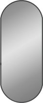 vidaXL - Wandspiegel - 60x25 - cm - ovaal - zwart