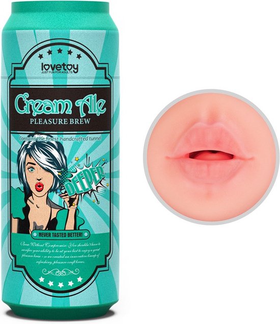 Foto: Lovetoy masturbator in bierblikje pleasure brew blonde ale vagina masturbator nude groen tpe