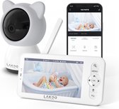 Lakoo -met monitor en app-wifi-Beveiligingscamera-Lakoo-Nieuw-Beveiligingscamera-Babyfoon met Camera en App – Indoor Beveiligingscamera – Baby Monitor – Babyphone