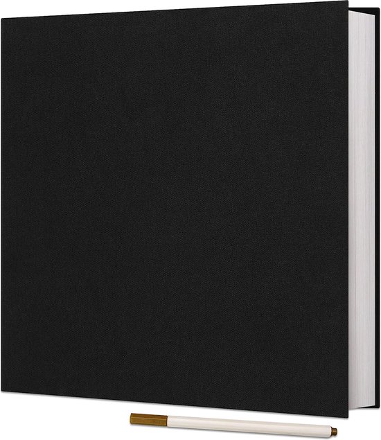 Vienrose Zelfklevend fotoalbum voor 4 x 6 foto's, linnen cover plakboek album 40 witte pagina's doe-het-zelf fotoboek met balpen voor bruiloft, verjaardag, 17 x 18 cm, hemelsblauw