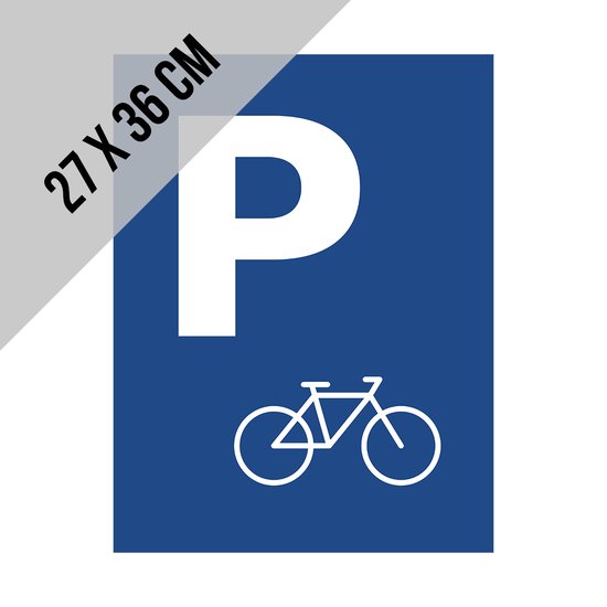 Icône/Signe, Parking pour vélos, 27x36cm, Parking pour deux-roues, Stationnement