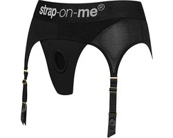 Strap-On-Me - Strapon Harnas Lingerie - Rebel - Zwart - Maat 2XL