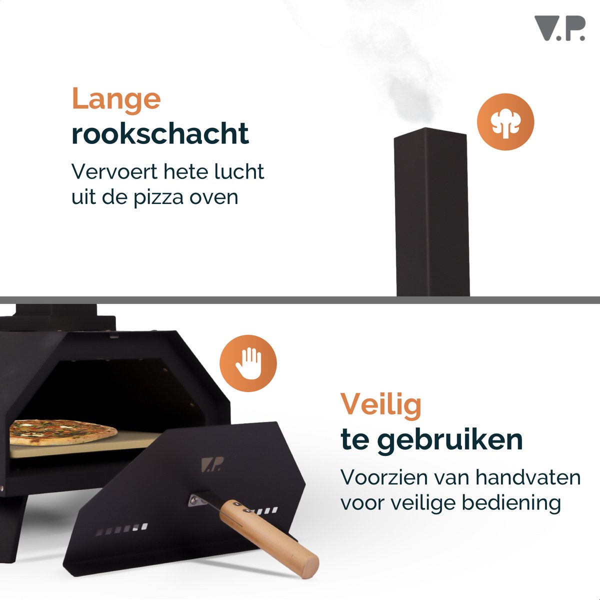 GVK ECO 5 stuks pizzaplaat rond van blauwe plaat 50cm zware professionele kwaliteit