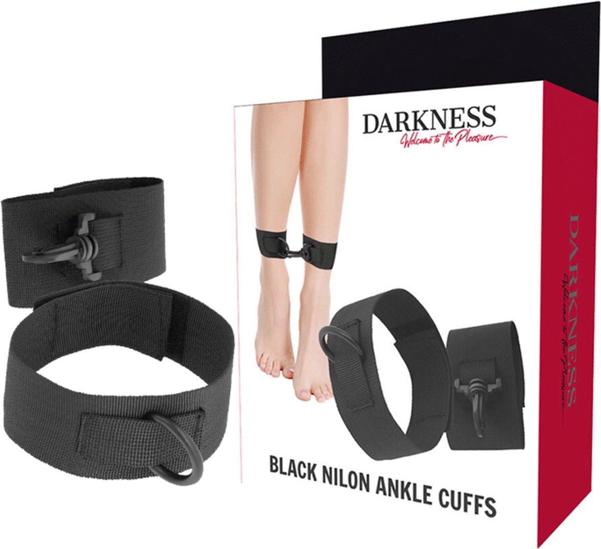 DARKNESS BONDAGE | Darkness Beginners Nylon Ankle Cuffs Black