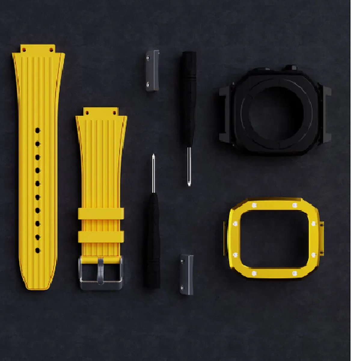 Luxe Apple Watch Case / apple watch case met bandje / stalen case voor