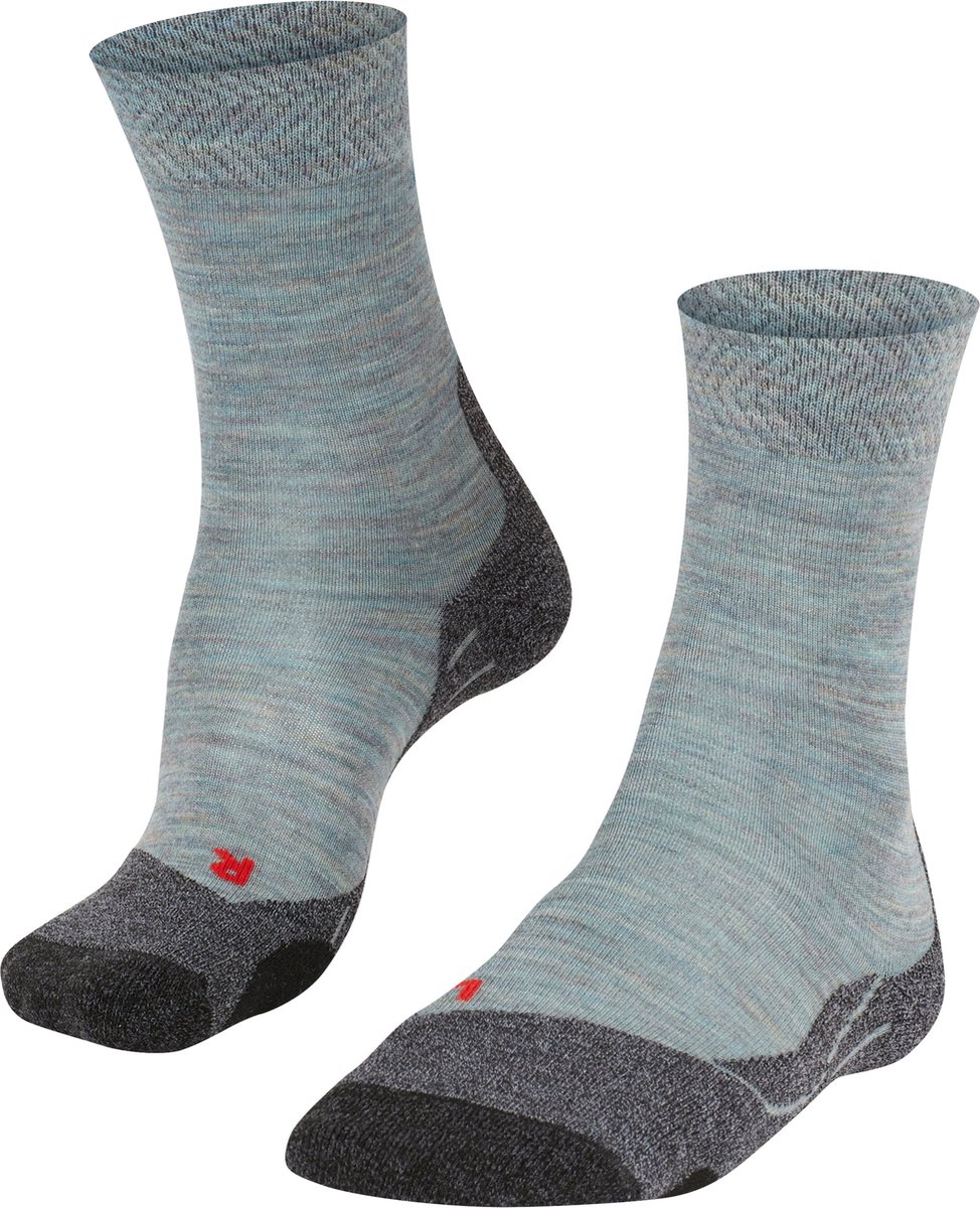 FALKE TK2 Melange anti-blaar dik wol functioneel materiaal wandelsokken dames Blauw