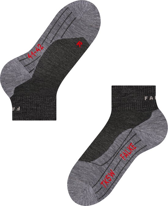 Chaussettes de randonnée FALKE TK5 courtes pour femmes - Asphalt Melange - Taille 39/40