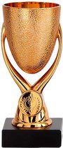 Trophée/récompense de Luxe tasses - ensemble de 3x - bronze/or/argent - métal - 15 x 6,8 cm