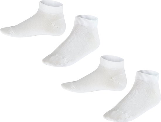 FALKE Happy 2-Pack kort eenkleurig katoen multipack sneakersokken enkelsokken kinderen veelkleurig - maat 35-38
