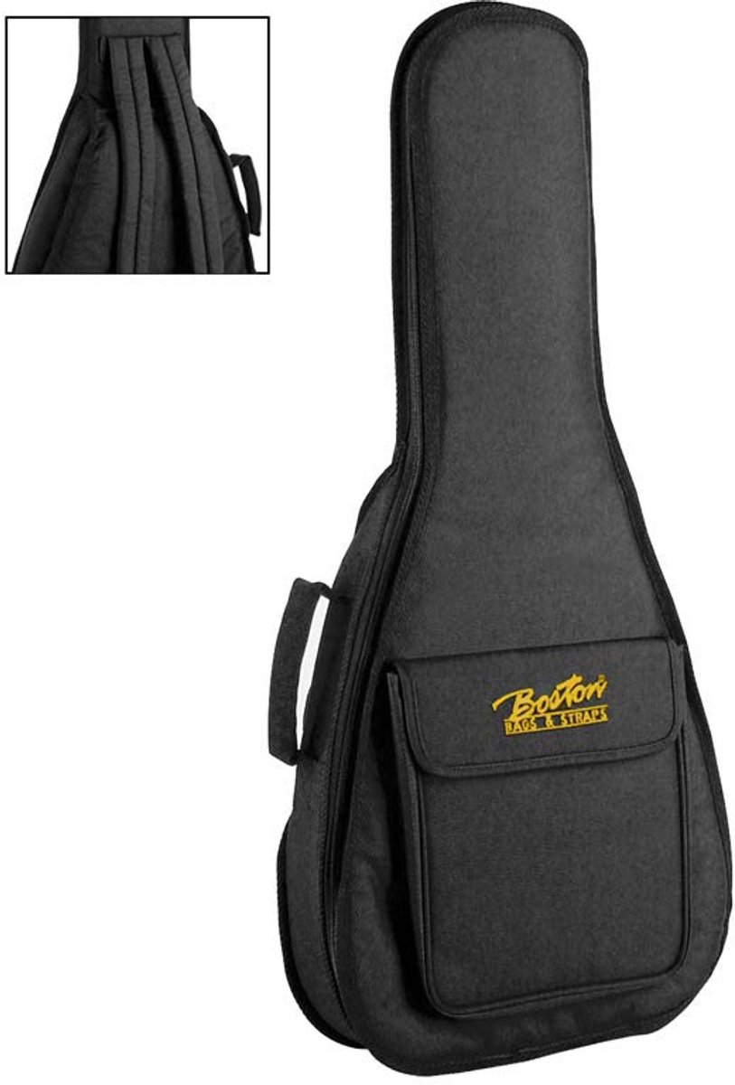 Gigbag voor mandoline (Portugees model), 21 mm. gevoerd nylon, zwart