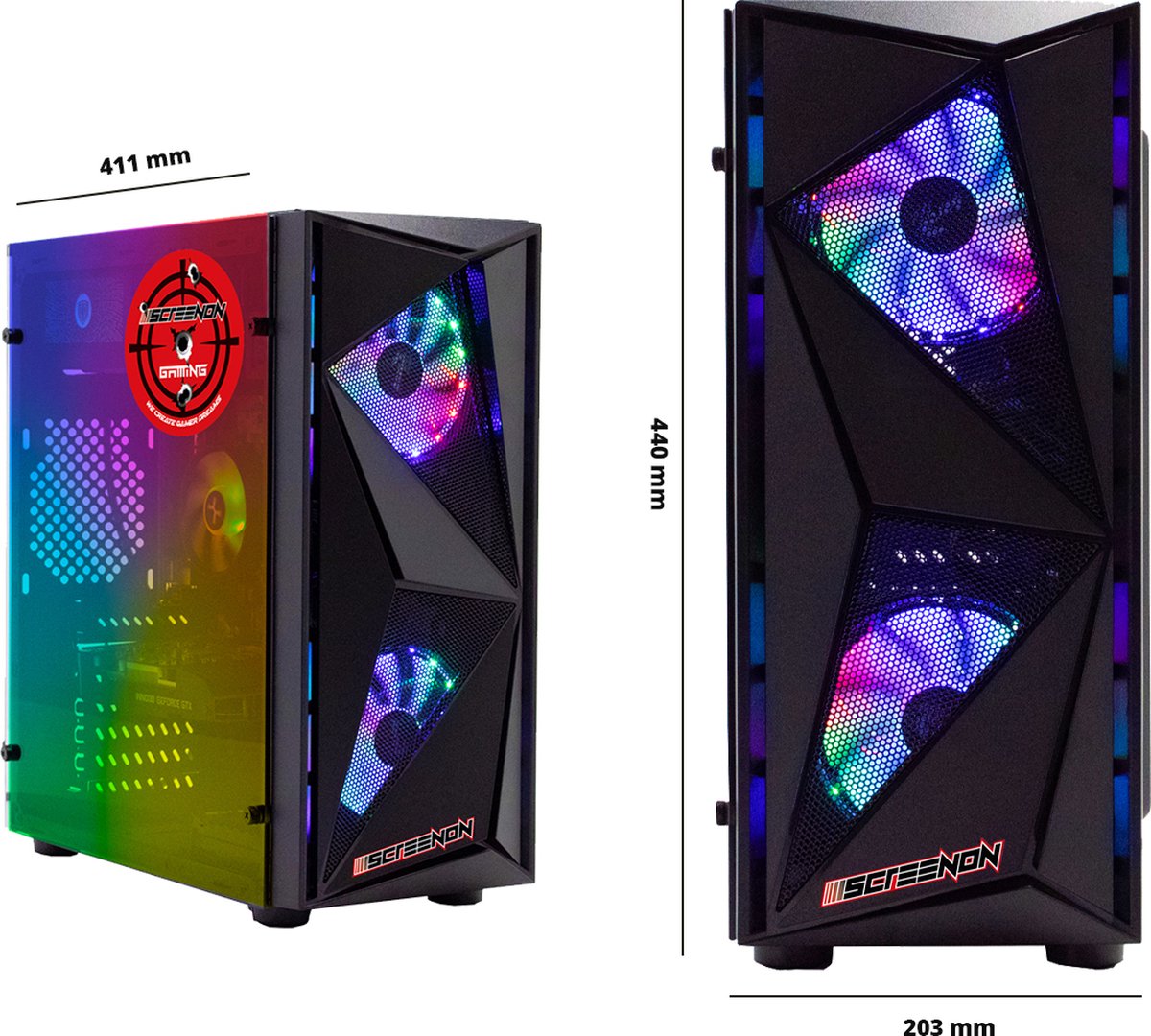 ScreenON - Game Computer / Gaming PC - Ryzen 5 - 512GB SSD - 16GB RAM - Radeon RX 550 - Game PC TX87417 - Windows 11 – foto 2