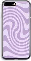 Case Company® - Hoesje geschikt voor iPhone 7 PLUS hoesje - Swirl Paars - Soft Cover Telefoonhoesje - Bescherming aan alle Kanten en Schermrand