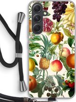Case Company® - Hoesje met koord geschikt voor Samsung Galaxy A54 hoesje met Koord - Classic Flora - Telefoonhoesje met Zwart Koord - Bescherming aan alle Kanten en Over de Schermrand