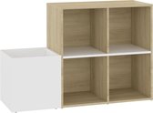 vidaXL-Opbergkast-105x35,5x70-cm-bewerkt-hout-wit-en-sonoma-eikenkleur