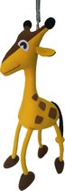 Wiebeldier aan veer - Giraf - Geel bruin