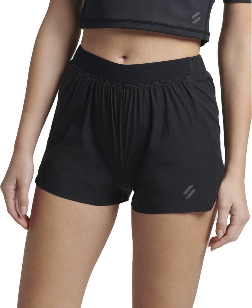 Superdry Run Shell Korte Broek L Vrouw Zwart