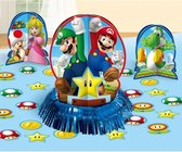Tafel decoratie set Super Mario met confetti.
